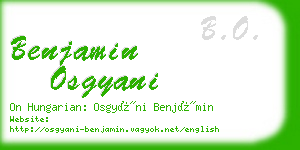 benjamin osgyani business card